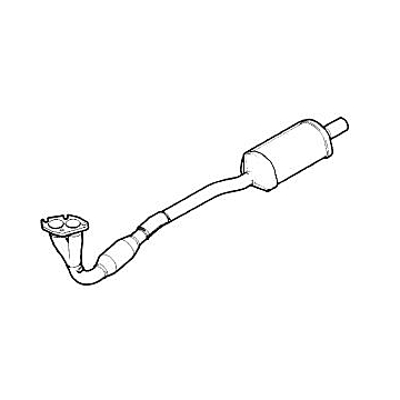 Opel Astra G 1.6, 1.8 16v front pipe with catalytic converter