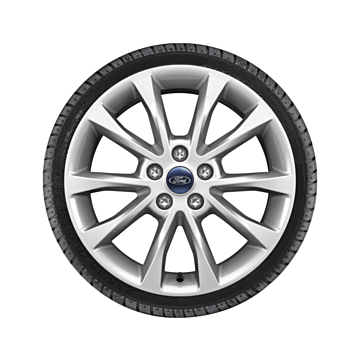 Ford Mondeo (10/2017 - ..) alloy wheel with winter tire 17", 10-spoke design, silver