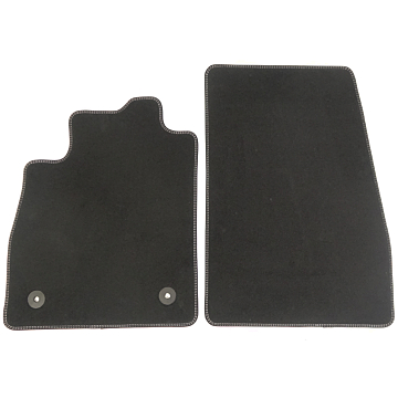 Ford Fiesta (07/2017 - 2023) velour premium floor mats front, Vignale design, metallic gray