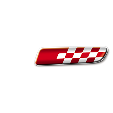 Fiat 500/500c red chequered badge