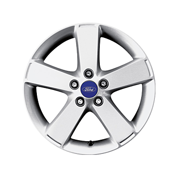 Ford Galaxy / S-MAX (04/2006 - 04/2015) lichtmetalen velg 17" 5-spaaks design, gepolijst zilver