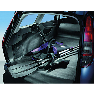 Ford Focus (07/2004 - 12/2010) wagon beschermmat voor bagageruimte zwart, met Focus-logo