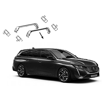 Peugeot 308 (2021 - ..) SW roof base carriers (for models without roof rails)