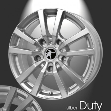 Musketier Peugeot Boxer 2014 - .. / Fiat Ducato 2014 - .. lichtmetalen velg Duty 6,5x16 zilver
