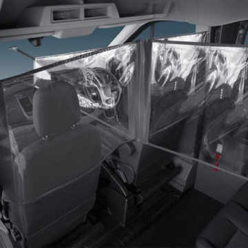 Ford Transit (01/2014 - ..) flexibele scheidingswand beschermingswand, transparant