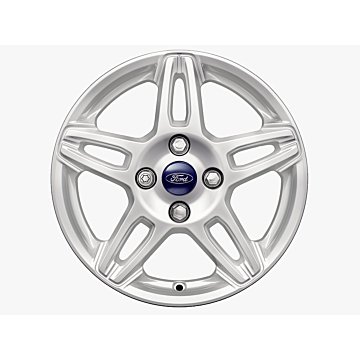 Ford Fiesta (09/2008 - 06/2017) lichtmetalen velg 15" 5 x 2-spaaks design, Sparkle Silver