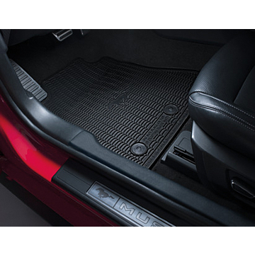 Ford Mustang (03/2015 - 03/2023) floor mats, all-weather front and rear, black