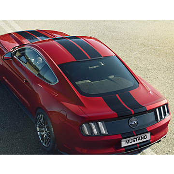 Ford Mustang (03/2018 - 03/2023) herpa print Racing stripes Over-the-top, glossy black