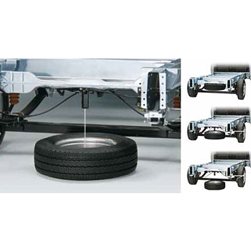 Fiat Ducato (2014 - ..) spare wheel lift 15” & 16” wheels