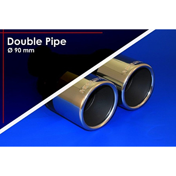 Musketier Citroën C-Crosser / Peugeot 4007 sport exhaust left/right, 2xØ90 mm duplex, incl. rear spoiler