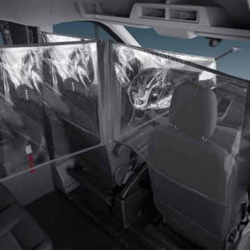 Ford Transit (01/2014 - ..) flexibele scheidingswand beschermingswand, transparant