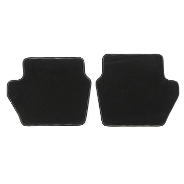Ford Fiesta (07/2017 - 2023) floor mats Premium velour rear, Vignale design, with metal gray stitching