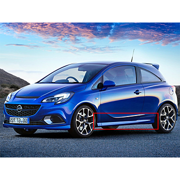 Opel Corsa E 3-drs OPC side skirt links