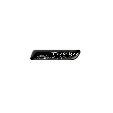 Fiat 500/500c badge black Tokyo with silver graphics