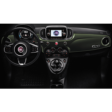 Fiat 500/500c wrapped dashboard military green (Right Hand Drive) short part