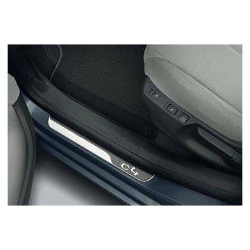 Citroën C4 2010 - 2018 scuff plates carbon/stainless steel look
