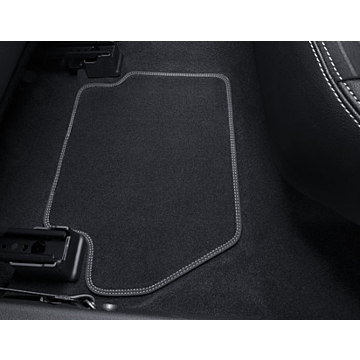 Ford EcoSport (10/2013 - ..) floor mats, Premium velour rear, metallic gray with double gray stitching