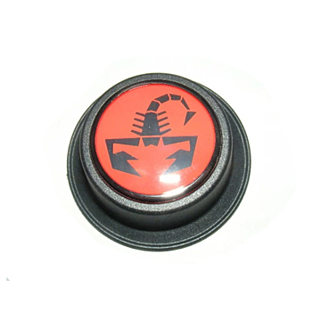 Abarth 500 naafkapje zwart / rood (dop)