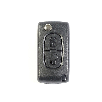 Citroën klapsleutelbehuizing met 2 knoppen ZONDER batterij op de printplaat