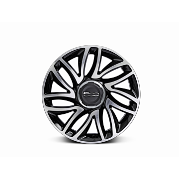 Fiat 500L alloy rim kit 17" dual spoke black diamond-finish