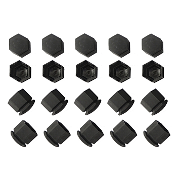 Opel caps for the wheel nuts black 24 mm high / 23 mm wide (set of 20 pieces)