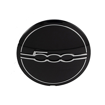 Fiat 500e naafkap zwart / zilver