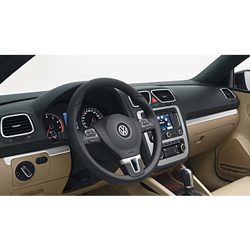 Volkswagen EOS 2006 - 2011 interior decals in aluminium-look for middle consol/doors