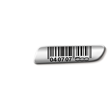 Fiat 500/500c barcode badge