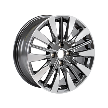 Ford Fiesta (07/2017 - 2023) alloy wheel 17" 5 x 3-spoke design, pearl gray polished