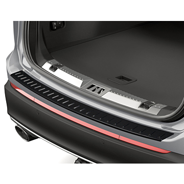 Ford Edge (01/2016 - ..) rear bumper protector, shaped, glossy black