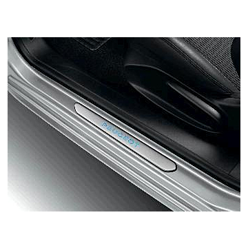 Peugeot 308 (2013 - 2021) scuff plates stainless steel with Peugeot lighting