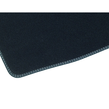 Ford Fiesta 11/2012 - 2017 floor mats, premium velours rear, black with metal grey stitching