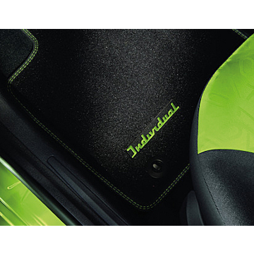 Ford Ka 09/2008 - 09/2012 floor mats, premium velours front, black with Individual-logo