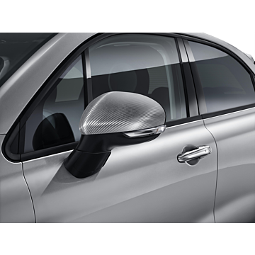 Fiat 500X mirror caps carbon effect white