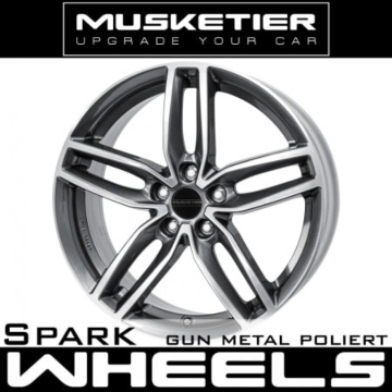 Musketier Peugeot 407 alloy wheel Spark 8x18 gun metal polished