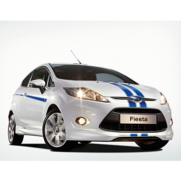 Ford Fiesta 09/2008 - 07/2017 striping for hood and tailgate, blue