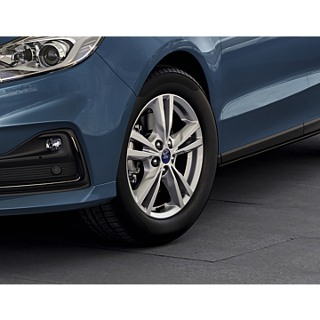 Ford Galaxy / S-MAX (06/2015 - 04/2023) alloy wheel 17" 5x2-spoke design, Sparkle silver
