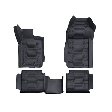 Ford Ranger (11/2011 - 11/2022) floor mats all-weather, front and rear, Performance logo (Super single cab)