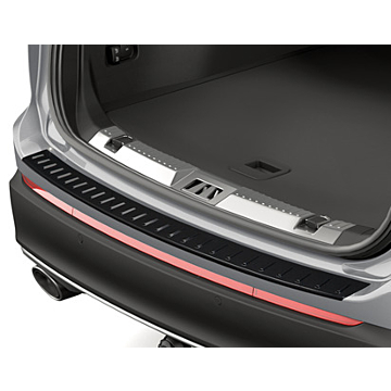 Ford Edge (01/2016 - ..) rear bumper protector, shaped, glossy black