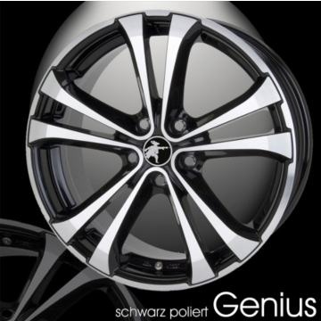 Musketier Citroën DS3 / DS4 / DS5 lichtmetalen velg Genius 8Jx18 zwart gepolijst