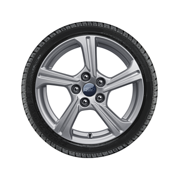Ford Puma (10/2019 - ..) alloy wheel with winter tire 16", 5-spoke design, silver