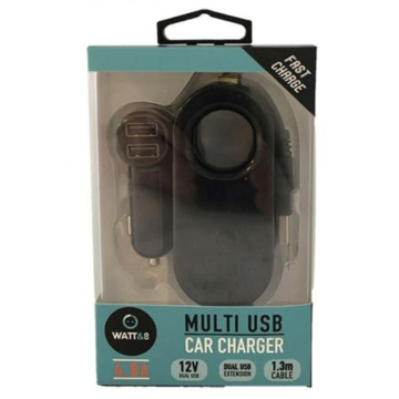 12-V charger with 2 front USB and 2 rear USB