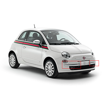 Fiat 500/500c 2007 - 2015 voorbumper sierlijst chroom