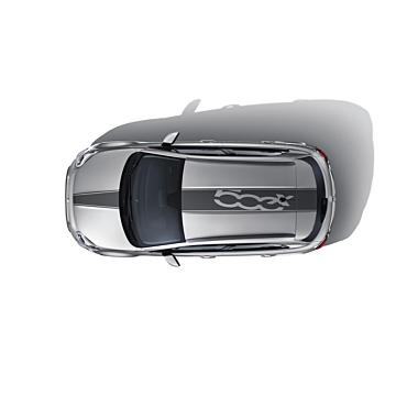 Fiat 500X decals grey for roof and motor hood