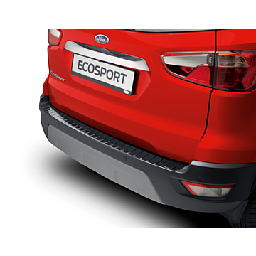 Ford EcoSport (10/2017 - ..) rear bumper protector, shaped, glossy black