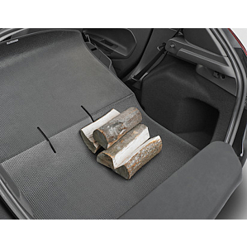 Ford Fiesta 09/2008 - 07/2017 luggage compartment mat black, with Fiesta logo
