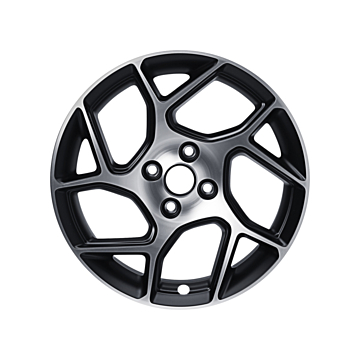 Ford FIESTA ALLOY WHEEL 17" 5 X 2-SPOKE Y DESIGN, BLACK MATT MACHINED, 2017 ONWARD