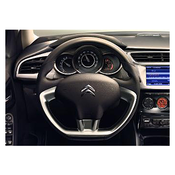 Citroën C3 2010 - 2017 steering wheel leather / aluminium