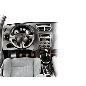 Alfa Romeo 147 steering wheel black/red