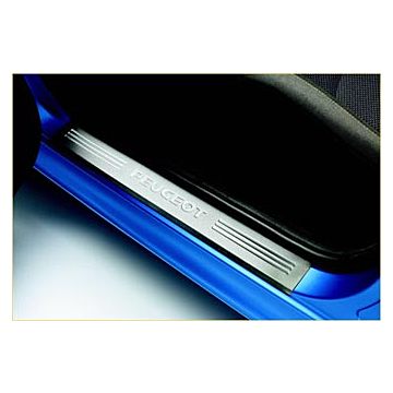 Peugeot 206 scuff plates brushed stainless steel
